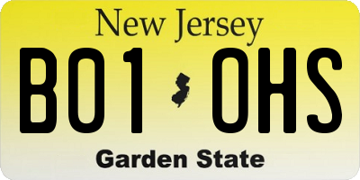NJ license plate B01OHS
