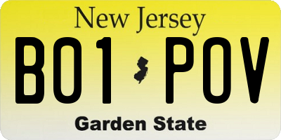 NJ license plate B01POV
