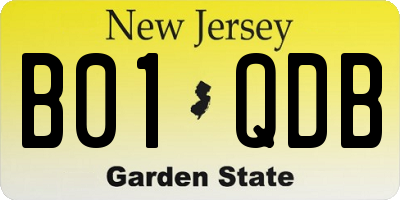NJ license plate B01QDB