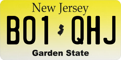 NJ license plate B01QHJ