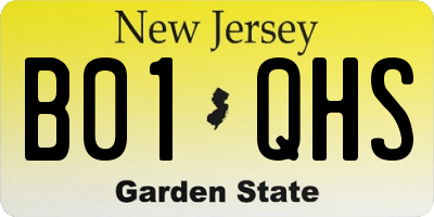 NJ license plate B01QHS