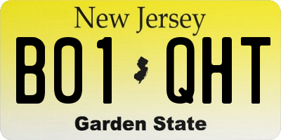 NJ license plate B01QHT