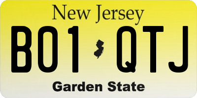 NJ license plate B01QTJ