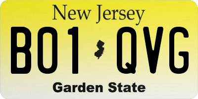 NJ license plate B01QVG