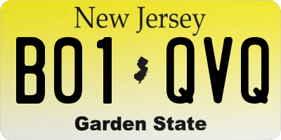 NJ license plate B01QVQ
