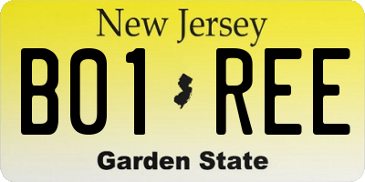 NJ license plate B01REE