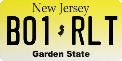 NJ license plate B01RLT