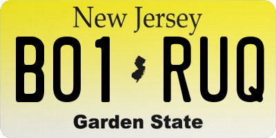 NJ license plate B01RUQ