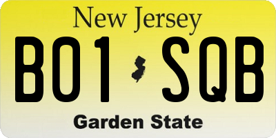 NJ license plate B01SQB
