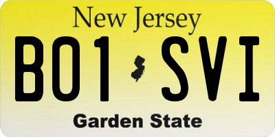NJ license plate B01SVI