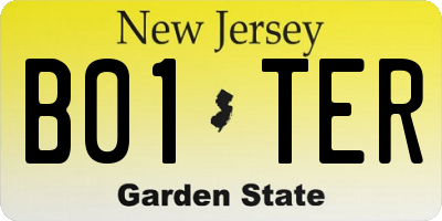 NJ license plate B01TER