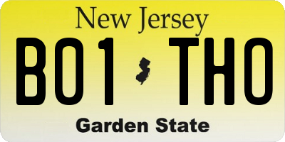 NJ license plate B01THO