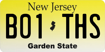 NJ license plate B01THS