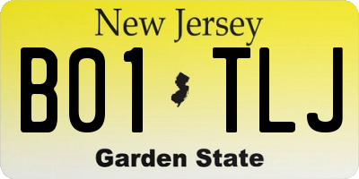 NJ license plate B01TLJ