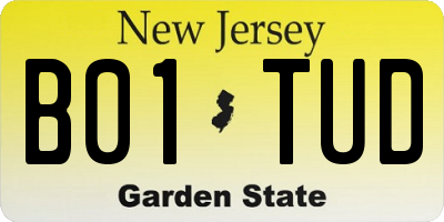 NJ license plate B01TUD