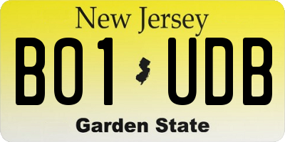 NJ license plate B01UDB