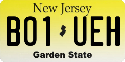NJ license plate B01UEH
