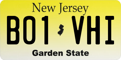 NJ license plate B01VHI