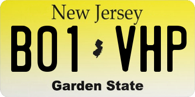 NJ license plate B01VHP