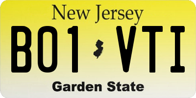 NJ license plate B01VTI