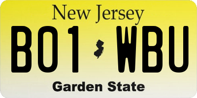 NJ license plate B01WBU