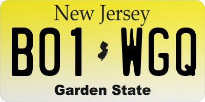 NJ license plate B01WGQ