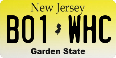 NJ license plate B01WHC