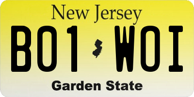 NJ license plate B01WOI