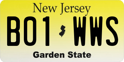 NJ license plate B01WWS