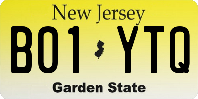 NJ license plate B01YTQ