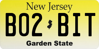 NJ license plate B02BIT