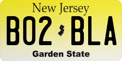 NJ license plate B02BLA