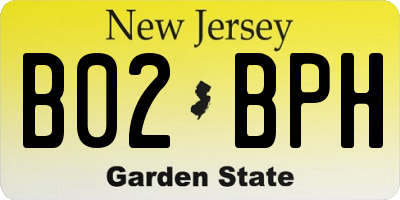 NJ license plate B02BPH