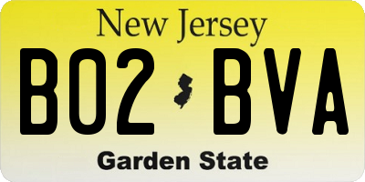 NJ license plate B02BVA