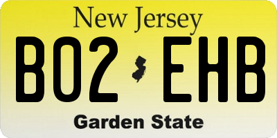 NJ license plate B02EHB