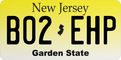 NJ license plate B02EHP