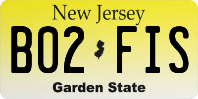 NJ license plate B02FIS