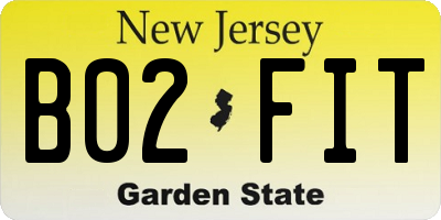 NJ license plate B02FIT