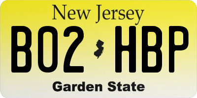 NJ license plate B02HBP