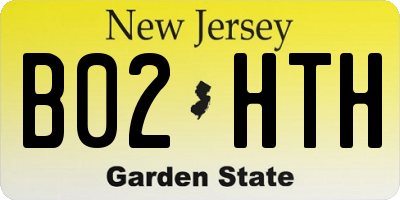 NJ license plate B02HTH