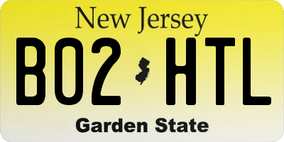 NJ license plate B02HTL