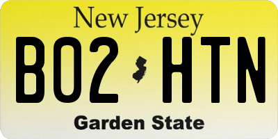 NJ license plate B02HTN