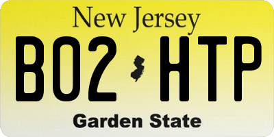 NJ license plate B02HTP