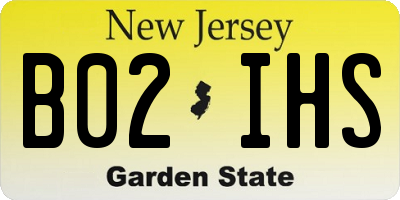 NJ license plate B02IHS