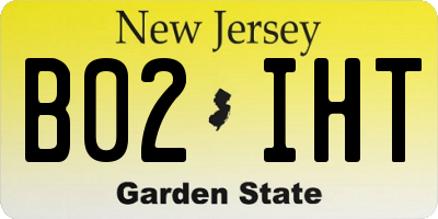 NJ license plate B02IHT