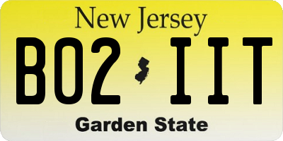 NJ license plate B02IIT