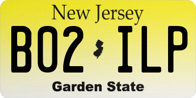 NJ license plate B02ILP