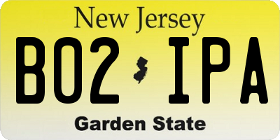 NJ license plate B02IPA