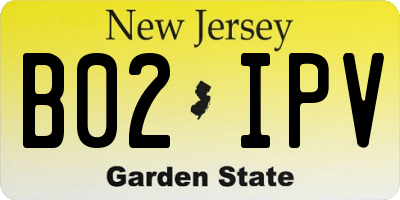 NJ license plate B02IPV
