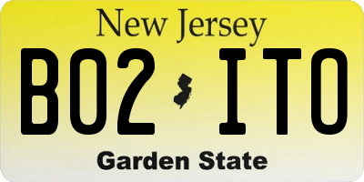 NJ license plate B02ITO